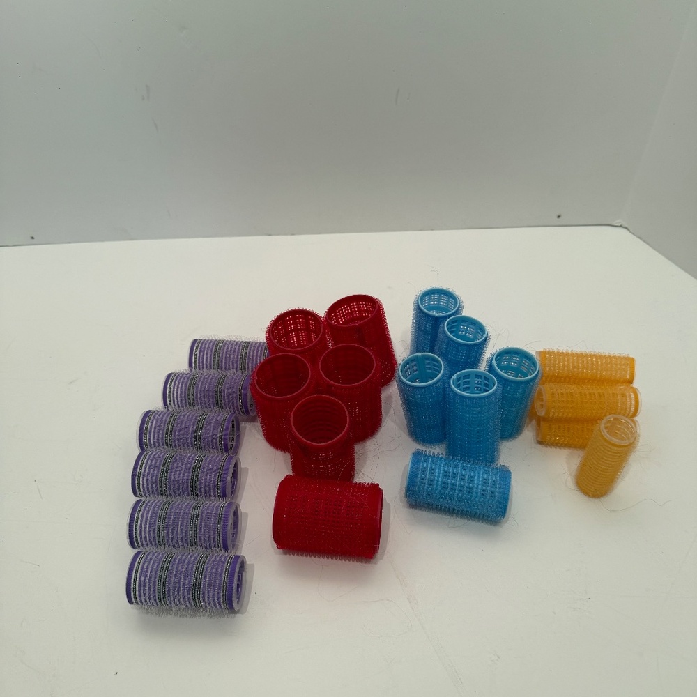 Gently Used group of 24 Multi Size Velcro rollers The Perfect Set